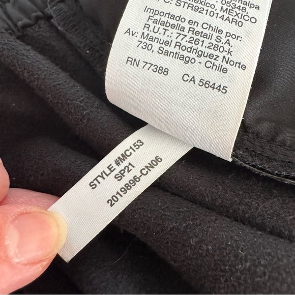 Madewell High-Rise Straight Leg Vegan Leather Track Trouser Pants Elastic Waist - Picture 9 of 10